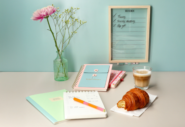 Notebooks and planners with other stationery